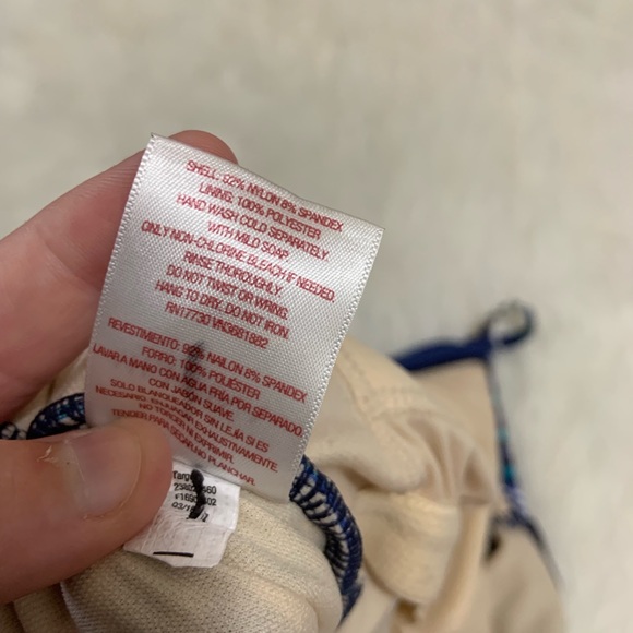 NWOT Merona Blue Striped Draped One Piece Size S - Picture 5 of 7